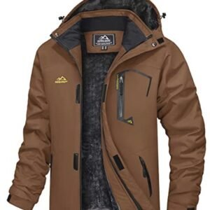 Heren Winter Waterdichte Winddichte Fleece Voering Jas voor Ski en Regen