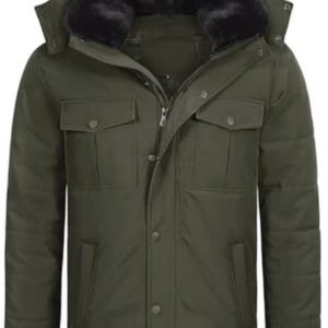 Heren Winterparka Met Afneembare Kap