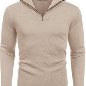 Herentrui - Pullover met rits - Casual dragen - Opstaande kraag