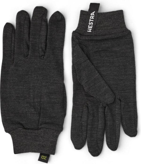 Hestra Merino Wool Liner Active - 5 finger Charcoal-10 - Charcoal - Wintersport - Wintersportkleding - Handschoenen