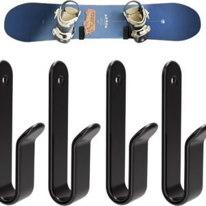 Horizontale Ski Opknopingclip Muur Montage Beugels 2 Sets - Hoogwaardig Staal - Voor Ski en Snowboard Opslag in Kamer of Garage