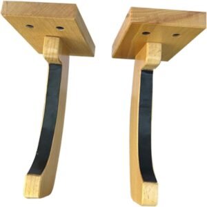 Houten Skateboard Hanger - Snowboard Wandrek - Sportuitrusting Opbergen - Rubberen Beschermstrips - 19 x 11 x 7.5 cm