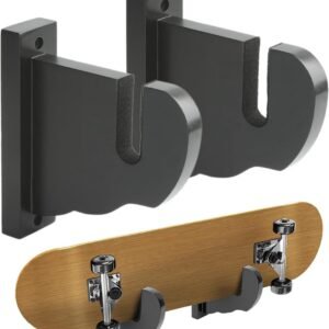 Houten Wandrek voor Skateboard, Longboard en Snowboard - Plank Display Hanger Zwart