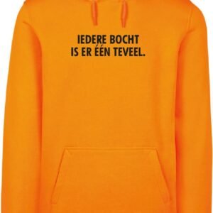 Iedere bocht is er één teveel wintersport hoodie oranje XL - soBAD. | Foute apres ski outfit | kleding | verkleedkleren | wintersporttruien | wintersport dames en heren