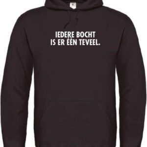 Iedere bocht is er één teveel wintersport hoodie zwart M - soBAD. | Foute apres ski outfit | kleding | verkleedkleren | wintersporttruien | wintersport dames en heren