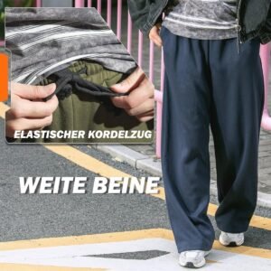 Joggingbroek Heren Winter Warm Fleece Wijde Pijp Katoen Sport