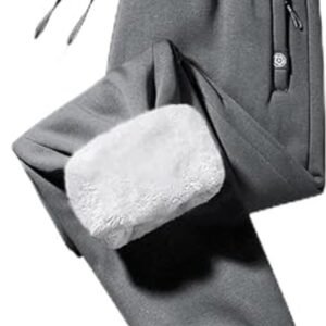 Joggingbroek heren winter fleece gevoerd trainingsbroek warm met zakken