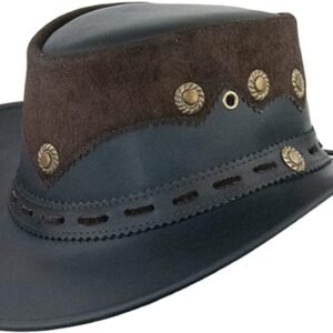 Jungle PENTLAND leren hoed, westernhoed, Australische hoed, cowboyhoed