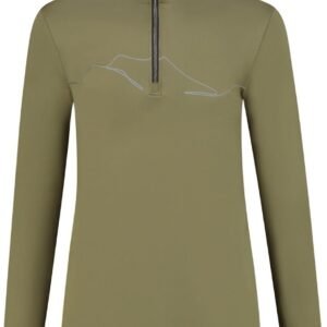 KOU Sportswear Skipully Heren Mountain - Olijf Groen - Midlayer Shirt Wintersport - Maat XL