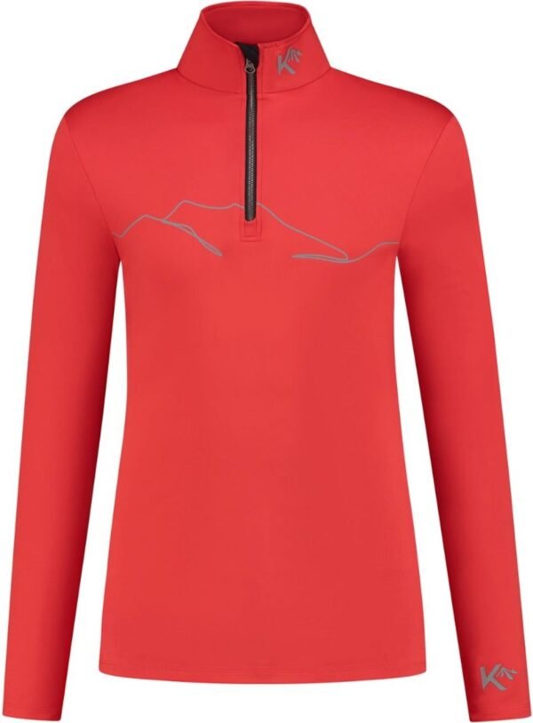 KOU Sportswear Skipully Heren Mountain - Rood - Midlayer Shirt Wintersport - Maat XXL
