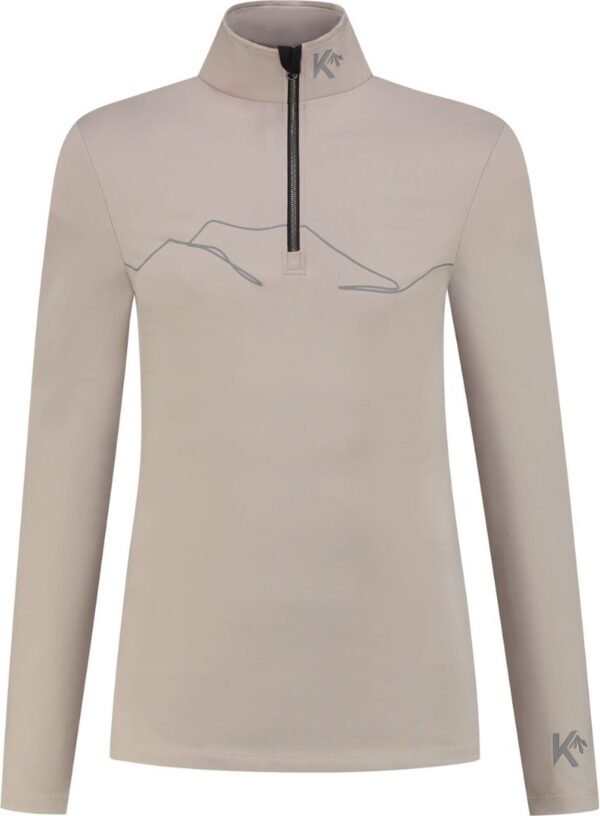 KOU Sportswear Skipully Heren Mountain - Taupe - Midlayer Shirt Wintersport - Maat XL