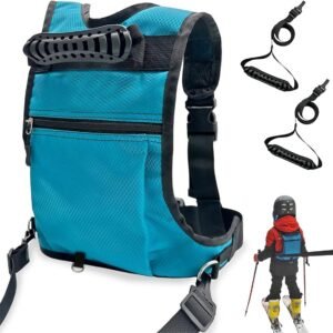 Kinder Leerharnas voor Skiën en Snowboarden - Trainingsgordel met Rugzak voor Beginners
