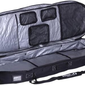 Kiteboardtas 145 cm met rugzak systeem - Ruimte voor 2 boards of board + kites - Gewatteerd - Zwart
