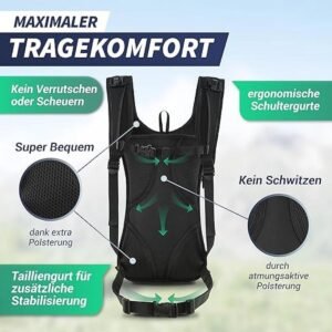 Kleine Fietsrugzak met Thermovak en Helmnet - Ultralichte MTB-Rugzak voor Heren en Dames
