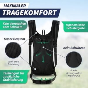 Kleine Fietsrugzak met Thermovak en Helmnet - Ultralichte MTB-Rugzak voor Heren en Dames