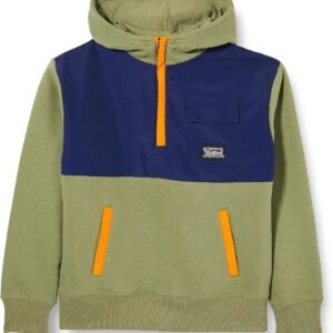 Kleurblok Hoodie met 1/4 Rits voor Jongens - Comfortabele Sweater