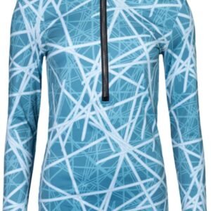 Kou Abstract Gridline Ski Pully Dames Donkerblauw M/38