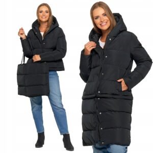 Lange damesjas 2-in-1 afneembaar gewatteerd warm stijlvol MORAJ M