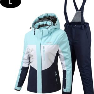 Livano Ski Suit - Skipak - SkiBroek - Wintersport - Skijas - Dames - 2-Delig - Blauw - Maat L
