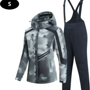 Livano Ski Suit - Skipak - SkiBroek - Wintersport - Skijas - Dames - 2-Delig - Grijs - Maat S