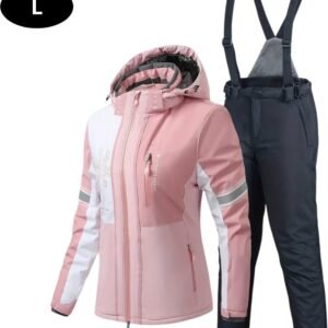 Livano Ski Suit - Skipak - SkiBroek - Wintersport - Skijas - Dames - 2-Delig - Licht Roze - Maat L
