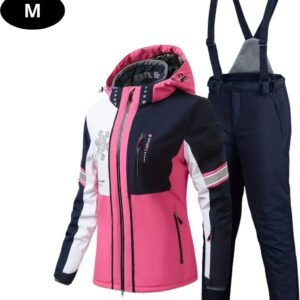 Livano Ski Suit - Skipak - SkiBroek - Wintersport - Skijas - Dames - 2-Delig - Roze - Maat M