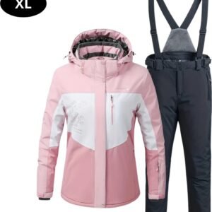 Livano Ski Suit - Skipak - SkiBroek - Wintersport - Skijas - Dames - 2-Delig - Roze - Maat XL