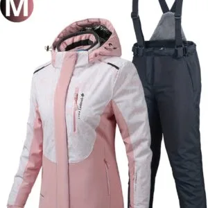 Livano Ski Suit - Skipak - SkiBroek - Wintersport - Skijas - Dames - 2-Delig - Zalmroze - Maat M