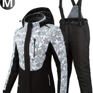 Livano Ski Suit - Skipak - SkiBroek - Wintersport - Skijas - Dames - 2-Delig - Zwart - Maat M