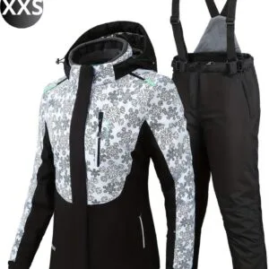 Livano Ski Suit - Skipak - SkiBroek - Wintersport - Skijas - Dames - 2-Delig - Zwart - Maat XXS