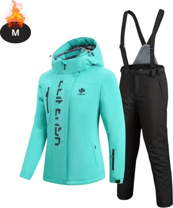 Livano Skipak - SkiBroek - Skijas - Ski Suit - Wintersport - Dames - 2-Delig - Groen - Maat M