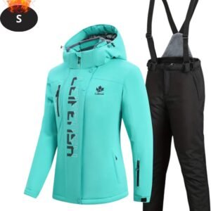 Livano Skipak - SkiBroek - Skijas - Ski Suit - Wintersport - Dames - 2-Delig - Groen - Maat S