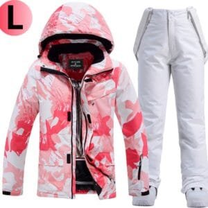 Livano Skipak - SkiBroek - Skijas - Ski Suit - Wintersport - Dames - 2-Delig - Wit - Maat L