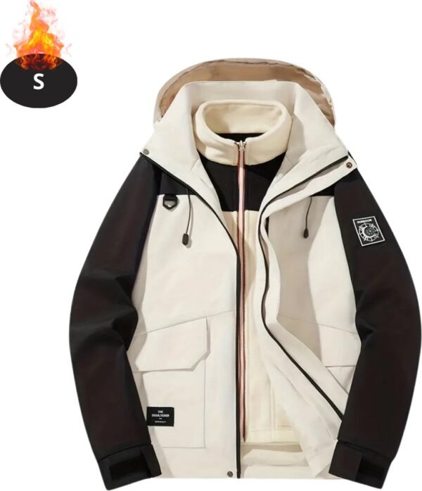 Livano Skipak - SkiBroek - Skijas - Ski Suit - Wintersport - Dames - Winter - Warm Fleece - Wit & Zwart - Maat S