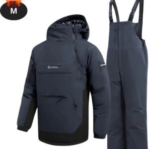 Livano Skipak - SkiBroek - Skijas - Ski Suit - Wintersport - Heren - 2-Delig - Donkergrijs - Maat M