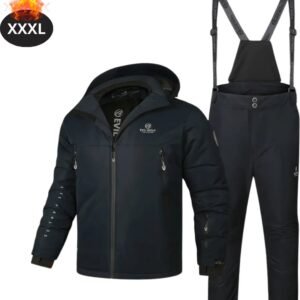 Livano Skipak - SkiBroek - Skijas - Ski Suit - Wintersport - Heren - 2-Delig - Donkergrijs - Maat XXXL