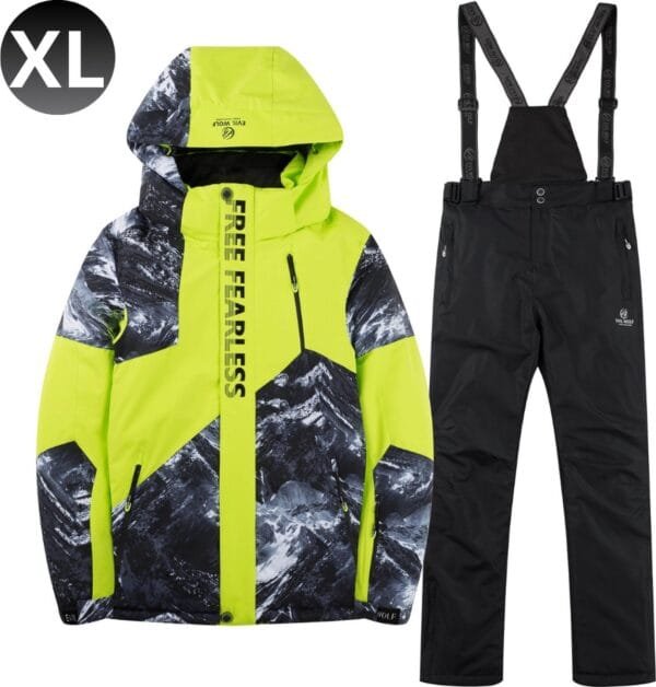 Livano Skipak - SkiBroek - Skijas - Ski Suit - Wintersport - Heren - 2-Delig - Groen - Maat XL