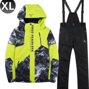 Livano Skipak - SkiBroek - Skijas - Ski Suit - Wintersport - Heren - 2-Delig - Groen - Maat XL