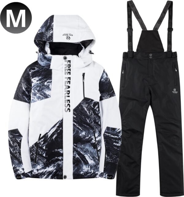 Livano Skipak - SkiBroek - Skijas - Ski Suit - Wintersport - Heren - 2-Delig - Wit - Maat M