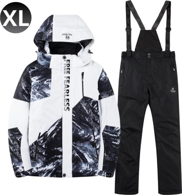 Livano Skipak - SkiBroek - Skijas - Ski Suit - Wintersport - Heren - 2-Delig - Wit - Maat XL