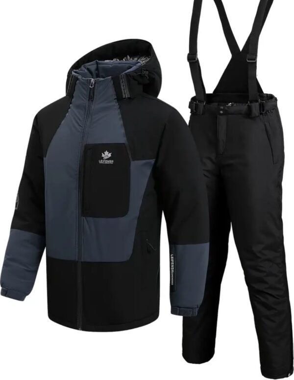 Livano Skipak - SkiBroek - Skijas - Ski Suit - Wintersport - Heren - 2-Delig - Zwart - Maat M