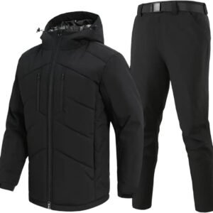 Livano Skipak - SkiBroek - Skijas - Ski Suit - Wintersport - Heren - 2-Delig - Zwart - Warm - Maat L