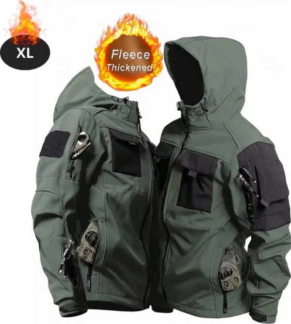 Livano Skipak - SkiBroek - Skijas - Ski Suit - Wintersport - Heren - Winter - Warm Fleece - Legergroen - Maat XL