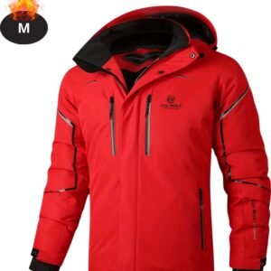 Livano Skipak - SkiBroek - Skijas - Ski Suit - Wintersport - Heren - Winter - Warm Fleece - Rood - Maat M