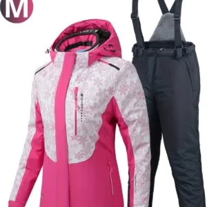 Livano Skipak - SkiBroek - Wintersport - Skijas - Ski Suit - Dames - 2-Delig - Roze - Maat M