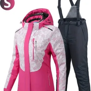 Livano Skipak - SkiBroek - Wintersport - Skijas - Ski Suit - Dames - 2-Delig - Roze - Maat S