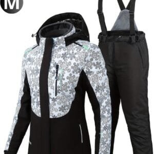 Livano Skipak - SkiBroek - Wintersport - Skijas - Ski Suit - Dames - 2-Delig - Zwart - Maat M