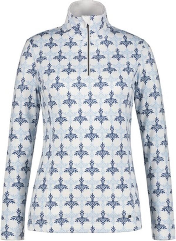 Luhta Dames Hamanki Pully Print Wit/Blauw