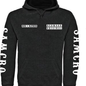 Luxe Grijze Pullover Hoodie met Gepersonaliseerde Biker Club Rugprint