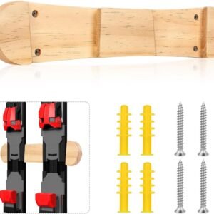 Minimalistisch Skirek en Snowboard Wandhanger voor Ski- en Longboardopslag